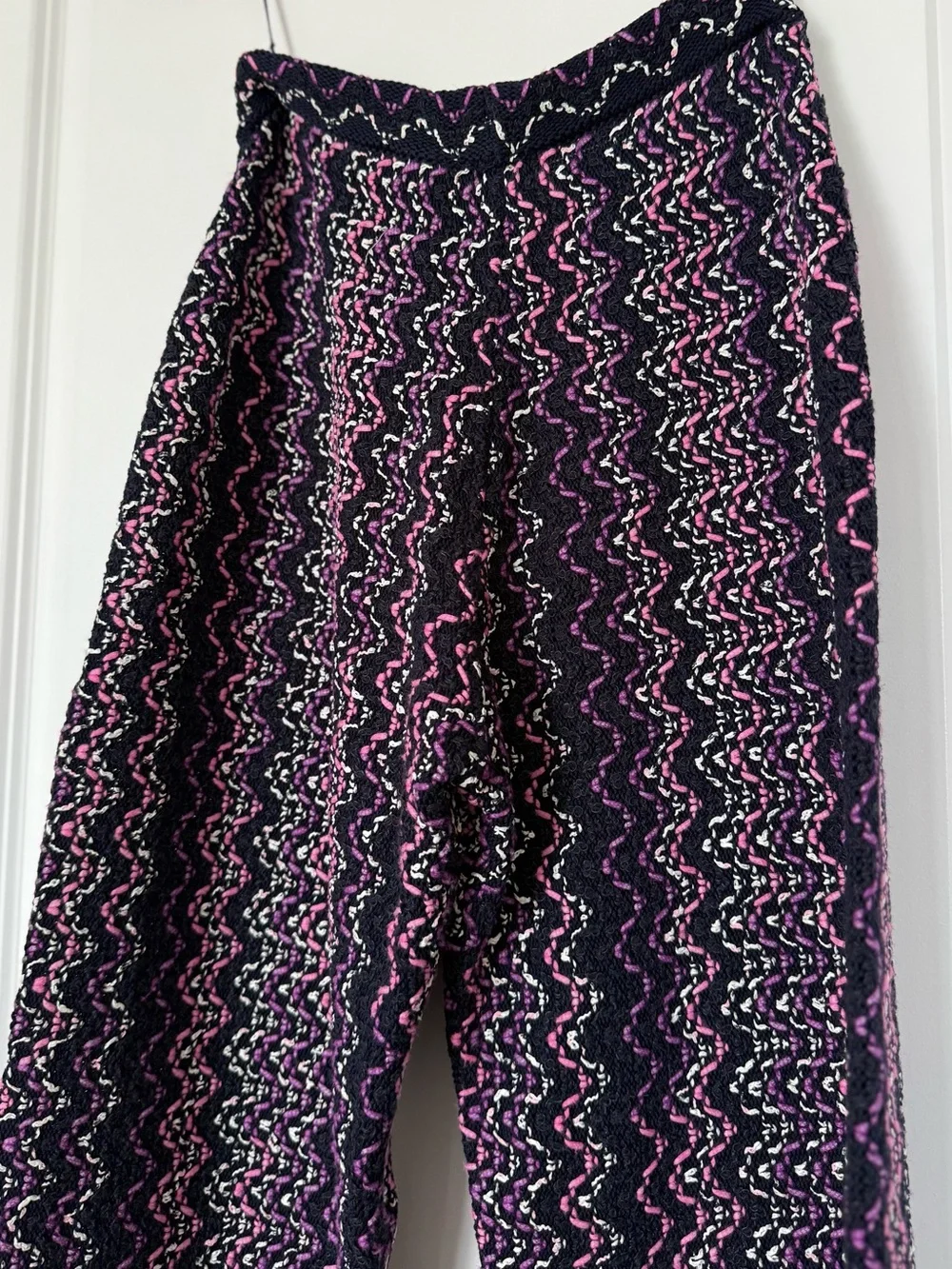 Chanel tweed fringe pants 38